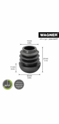 Wagner kluzáky EH 0053 pro ocelový trubkový nábytek, O 2,2 cm, černé, 4 kusy