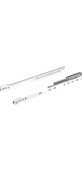 Částečný výsuv Hettich, kolečkový výsuv 400 mm, ocel, práškově lakovaná bílá, 1 kus