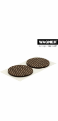 Wagner protiskluzová plsť PVC samolepicí hnědo-béžová O 40 mm x 3 mm 4 kusy