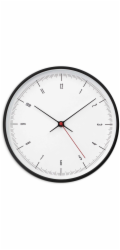 Nástěnné hodiny Wall-Art, klasický design, průměr 25 cm, bílo-černý vzhled