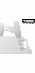Nábytková noha Wagner O 5 cm nastavitelná 8 cm - 10,5 cm světle šedá