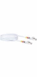Schwaiger® síťový kabel CAT7 S/FTP včetně 3 barevných klipů - bílý 5,0 m