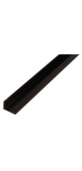 Úhlový profil s nerovnými nohami, plastový, 20 mm x 30 mm x 1000 mm, černý