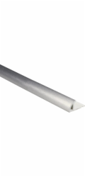 Čtvrtkruhový ukončovací profil, PVC fólie, kartáčovaná stříbrná, 8 mm x 2,5 m