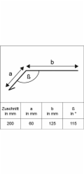Konzola okapu bez okapnice, přírodní hliník, řezaná na rozměr 200 mm x 1000 mm