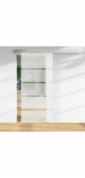 Skleněné posuvné dveře ESG dekor plaveného skla sítotisk 36/15 DIN LI/RE 2060 x 940 x 8 mm