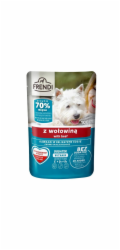FRENDI Kousky v omáčce Hovězí – mokré krmivo pro psa - 100g