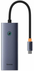 Baseus Dokovací stanice UltraJoy Series s 5 porty, vesmírně šedá? Type-C na HDMI 4K@30Hz*1 + USB 3.0*4?