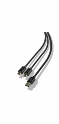 LEXIP STEELPLAY - USB PLAY & CHARGE KABEL PRO PS4, 3M, ČERNÝ 