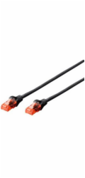 Digitus Ecoline Patch Cable, UTP, CAT 6e, AWG 26/7, černý 1m, 1ks