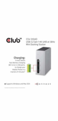Club3D Mini dokovací stanice USB 3.2 4K30Hz UHD (HDMI/DVI/4x USB 3.1/Ethernet/Audio) DisplayLink® Certified