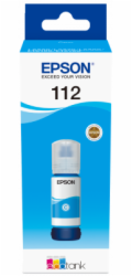 EPSON ink bar 112 EcoTank Pigment Cyan ink bottle