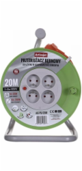 Activejet AJE-PB/20M napájecí prodlužovačka 4 AC zásuvky / AC zásuvek Vnitřní Šedá, Limetka