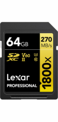 Karta Lexar Professional 1800x SDXC 64 GB Class 10 UHS-II/U3 V60 (LSD1800064G-BNNNG)