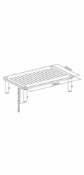 GEMBIRD Držák podstavec pod monitor MS-TABLE-01, černý