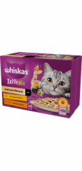 WHISKAS Tasty Mix Box - mokré krmivo pro kočky - 12x85g
