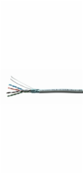 FTP kabel LYNX REELEX AIR, Cat5E, drát, PVC, Eca, šedý, 305m