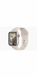 Hodinky Apple Watch Series 9 GPS + Cellular, 45mm Starlight Aluminium Case with Starlight Sport Band - S/M