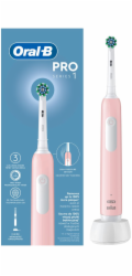 Zubní kartáček Oral-B ORAL-B PRO 1 CROSS ACTION ELEKTRICKÝ ZUBNÍK + RŮŽOVÉ POUZDRO