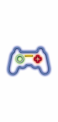 Dekorativní PLEXI LED neon Gamepad multicolor