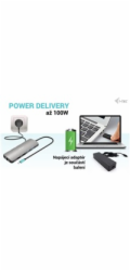 i-tec USB-C Metal Nano 2x HDMI Docking Station, PD 100W + Charger 100W (bundle)