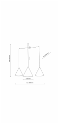 Závěsné svítidlo TK Lighting Cono 6629, 45 W, E27