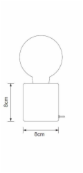 Zámek lampy T23020E D8H8 zlatý, E27, stojící, 60W