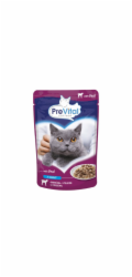 PREVITAL Cat Food Mix 4 Příchutě Kuře, Telecí, Losos, Drůbež – mokré krmivo pro kočky – 96 x 100 g