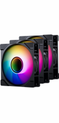 Phanteks M25G2-120 D-RGB ventilátor s obrácenými lopatkami, 3 ks, černý (PH-F120M25R_G2_DBK01_3P)