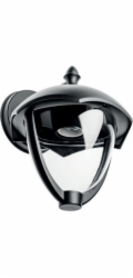 GTV Nástěnná lampa GRANDE-AD zahradní svítidlo E27 max. 60W IP54 rovná nástěnná lampa černá OS-GRA0DA-00