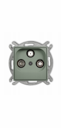 Karlik MINI účastnický zásuvkový mechanismus 2 SAT + TV výstupy sage 61MGSN
