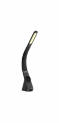 IMMAX LED stolní lampička MAGIC/ magnetické Qi nabíjení/ ohebný krk/ 12,5W/ 9V/2,22A/ 320lm/ USB-C/ černá