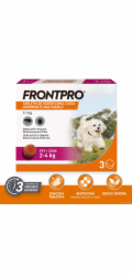 FRONTPRO Tablety proti blechám a klíšťatům pro psa (2-4 kg) - 3x 11,3mg