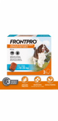 FRONTPRO Tablety proti blechám a klíšťatům pro psa (>10-25 kg) - 3x 68mg