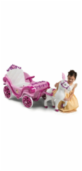 Huffy Elektrický kočár Disney Princess s koněm 6 V růžový