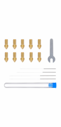 Sada mosazných trysek pro ELEGOO Neptune 4 / 4 Pro (0,2 mm x 2, 0,4 mm x 4, 0,6 mm x 2, 0,8 mm x 2)