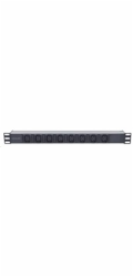 Intellinet rozvodný panel PDU, 8x C13 zásuvka, rack 1U, 2m odpojitelný kabel, proti vypadávání