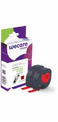 WECARE ARMOR páska 2ks kompatibilní s DYMO S0721630,Black/Red,12MM*4M