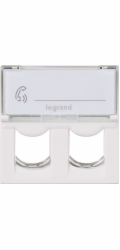 Legrand Adaptér s dvojitým konektorem KEYSTONE, bílý (078610)