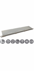 19" patch panel Solarix 24xRJ45 CAT6 STP s vyvazovací lištou 0,5U SX24HD-6-STP-SL