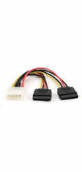GEMBIRD Kabel SATA napájecí 15cm interní (redukce molex 5,25"/2x SATA)