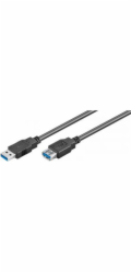 Kabel USB 3.0 A-A 3m A(M)-A(F) prodlužovací, černý