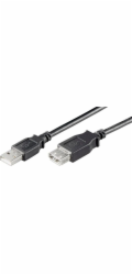 Kabel USB 2.0  A-A 60 cm, prodlužovací, černý