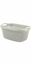 koš na čisté prádlo 40l 60x38,5x27 bílý KNIT