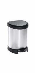 CURVER Deco Bin Odpadkový koš Stříbrná/černá 5l