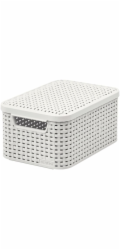 Box Curver Style S 6L s víkem krémově bílý