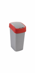 CURVER Flip Bin Odpadkový koš Stříbrná/červená 45l