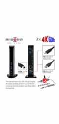 Club3D Dokovací stanice USB-A nebo USB-C Dual Display 4K60Hz (6x USB 3.0/2x DP/Ethernet/USB-B/2x audio)