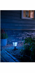 HUE ECONIC ČERNÉ ZAHRADNÍ SVÍTIDLO LED LAMPA 15W 2000K-6500K 1150LM RGB WCA IP44 AL/ SKLO
