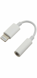 PREMIUMCORD Apple Lightning audio redukční kabel na 3.5 mm stereo jack/female, bílý